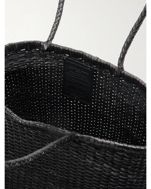 Dragon Diffusion Black B Weave Small Woven Leather Tote