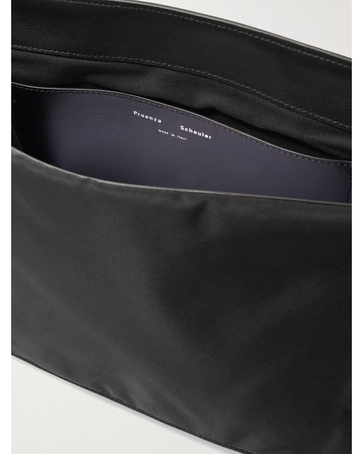 Proenza Schouler Black City Padded Leather-Trimmed Shell Shoulder Bag