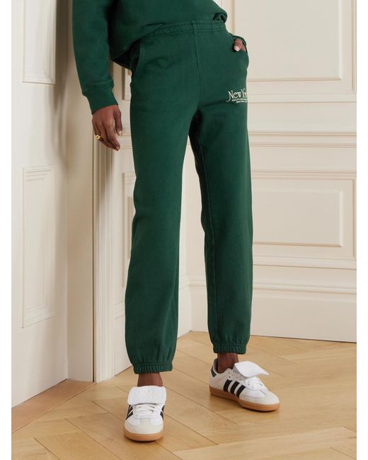 Sporty & Rich Green Ny 94 Jogginghose Aus Baumwoll-Jersey Mit Print