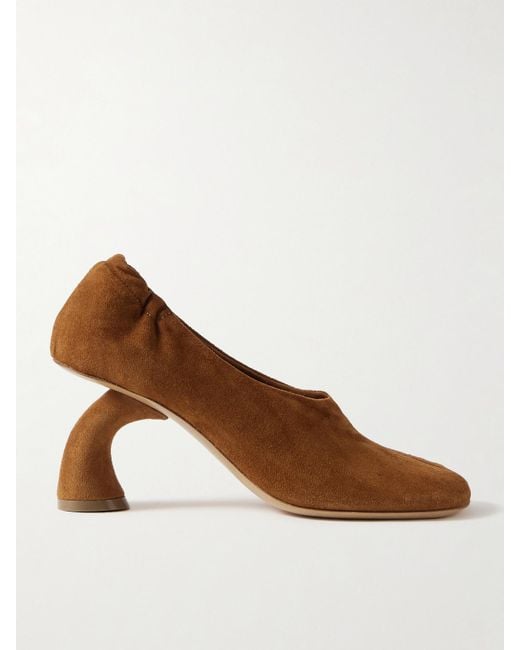 Dries Van Noten Brown Suede Pumps