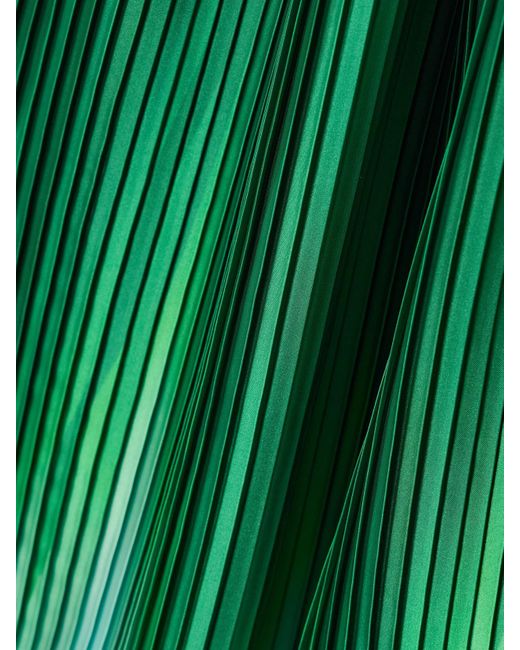 Dima Ayad Green Ombré Plissé-Taffeta Halterneck Top
