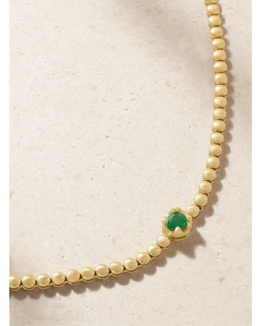 Jennifer Meyer Natural 18-Karat Emerald Necklace