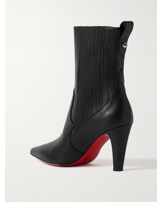 Christian Louboutin Black Santigag 85 Ankle Boots Aus Leder