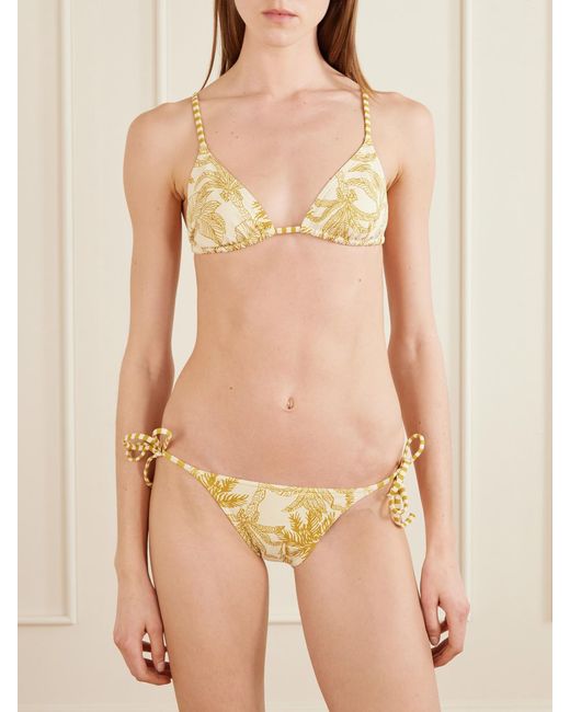 Eres Natural Voyage Hamac Printed Triangle Bikini Top