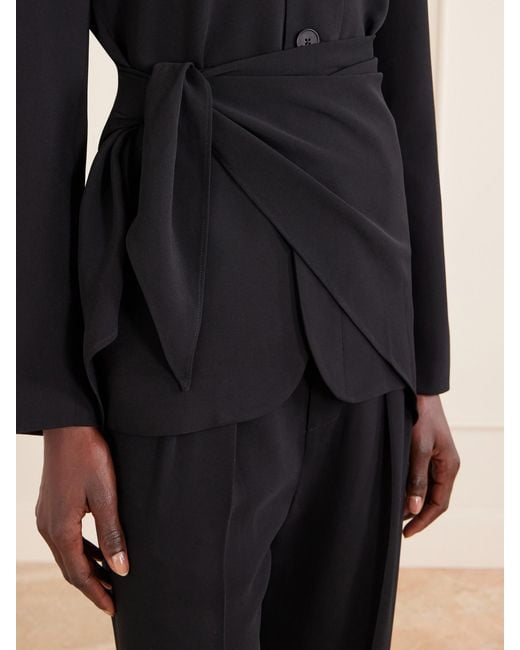 Kallmeyer Black Jamie Tie-Detailed Cady Blazer