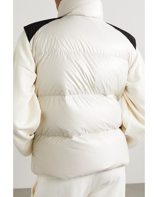 Moncler Natural Oder Canvas-Trimmed Quilted Recycled-Shell Down Vest