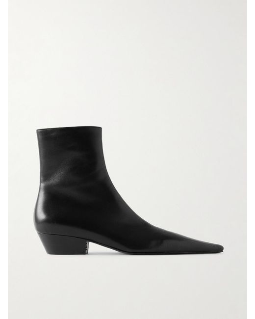 Saint Laurent Black Jill Leather Ankle Boots
