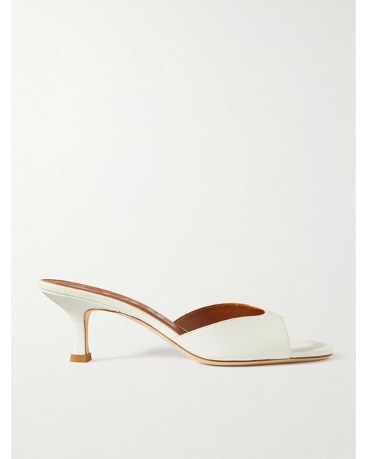 Staud Natural Brigitte Leather Mules