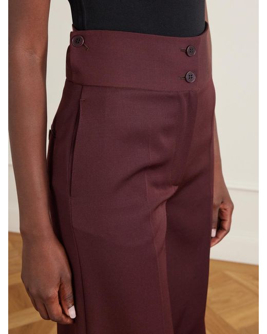 Altuzarra Purple Rudy Wool Straight-Leg Pants