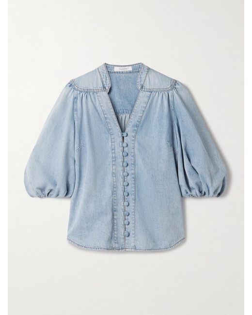 Zimmermann Blue Lucky Denim Blouse