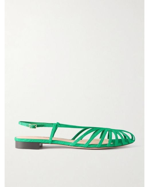 Loeffler Randall Green Devon Grosgrain Sandals