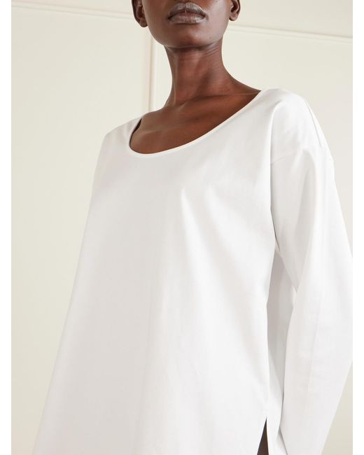 Alaïa White Cotton-Jersey T-Shirt