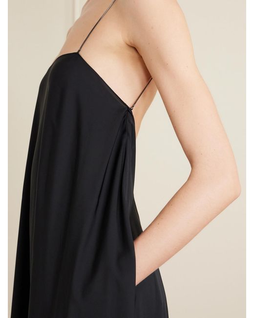 Ralph Lauren Black Erickson Satin Maxi Dress