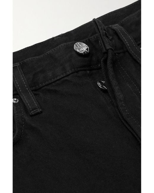 Totême Black Classic Cut High-Rise Straight-Leg Organic Jeans