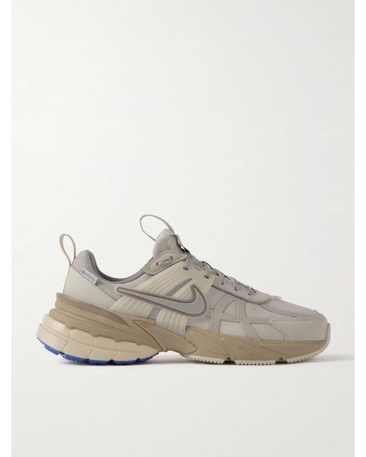 Nike White V2K Run Rubber And Leather-Trimmed Gore-Tex Sneakers