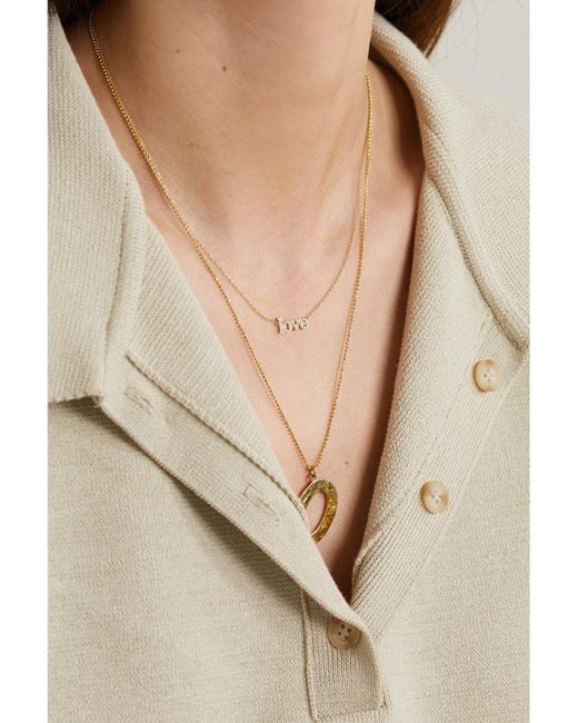 Jennifer Meyer Metallic Love 18-Karat Diamond Necklace