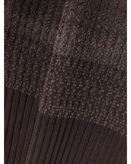 The Attico Brown Convertible Ribbed-Knit Midi Dress