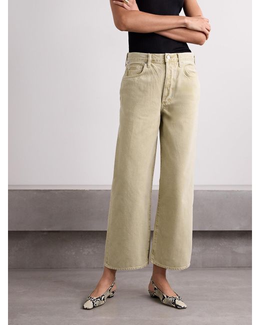 Citizens of Humanity Natural Pina Baggy Cropped Low-Rise Wide-Leg Jeans