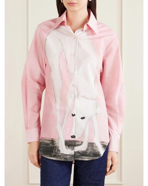 S.S.Daley Pink Lurcher Printed Cotton-Poplin Shirt