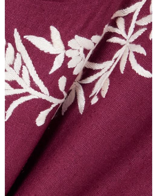 Alix Of Bohemia Bunny Canyon Embroidered Silk Flared Pants