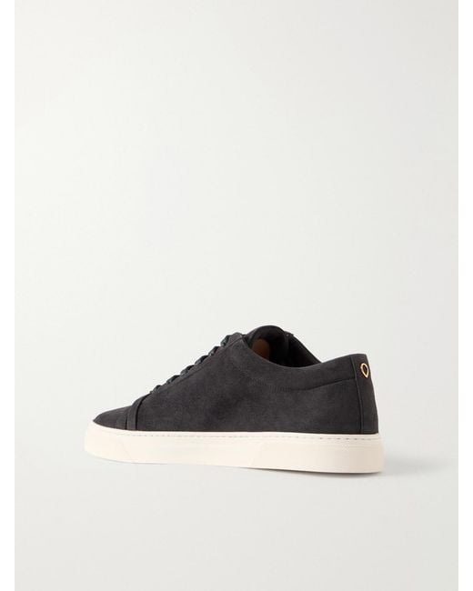 JENNIFER CHAMANDI Gray Embellished Suede Sneakers