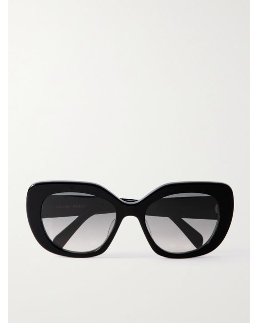 Céline Black Oversized Cat-Eye Acetate Sunglasses
