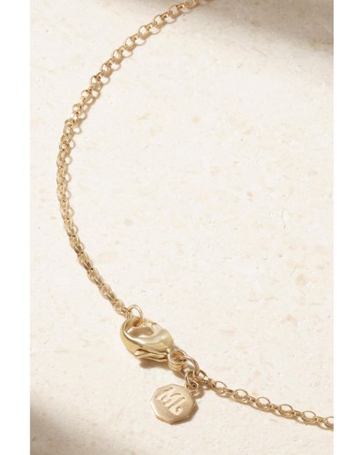 Marlo Laz Natural 14-Karat, Aquamarine And Enamel Necklace