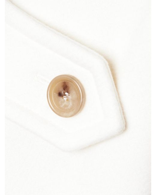 Chloé Natural Wool-Blend Double-Breasted Coat