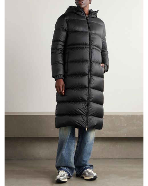 Moncler Black Boulogne Reversible Hooded Quilted Down Coat