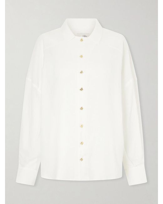 Donde Esteban Natural Lanzarote Cotton-Voile Shirt