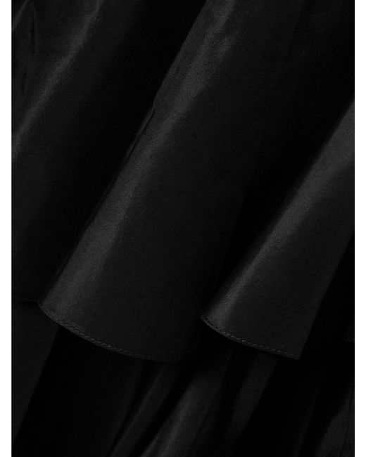 Johanna Ortiz Black Spirit Of Exploration Asymmetrischer Maxirock Aus Seide Mit Rüschen