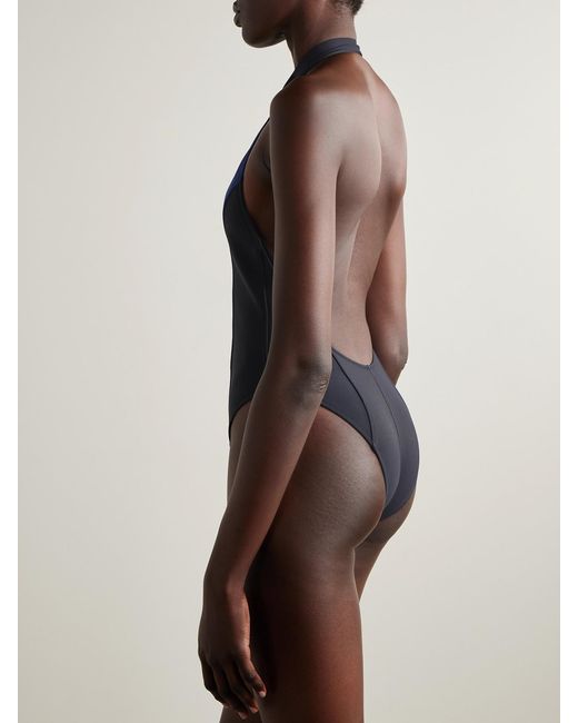 Lisa Marie Fernandez Blue The Lisa Marie Open-Back Neoprene Swimsuit