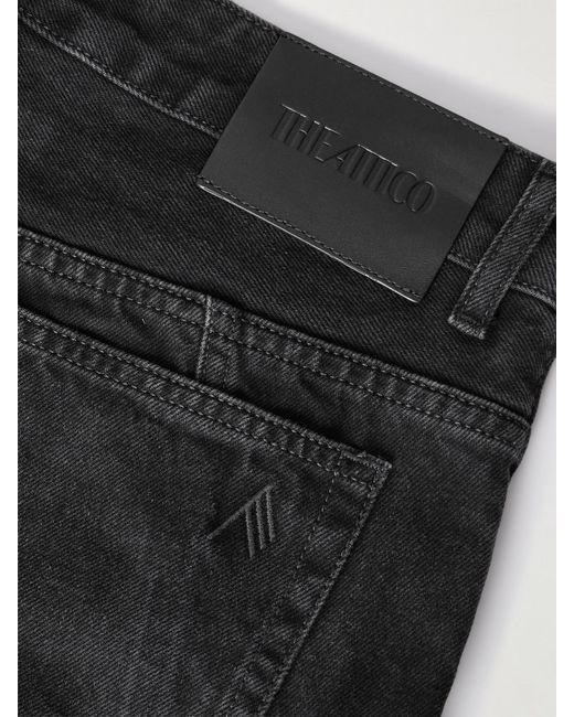 The Attico Black Low-Rise Cargo Jeans