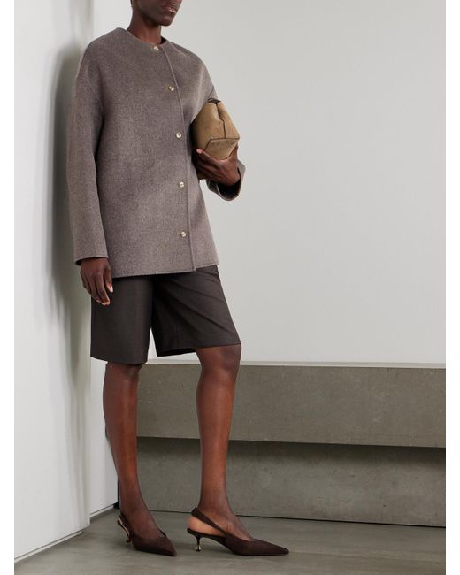 Loulou de Saison Brown Dunne Oversized Wool And Cashmere-Blend Jacket