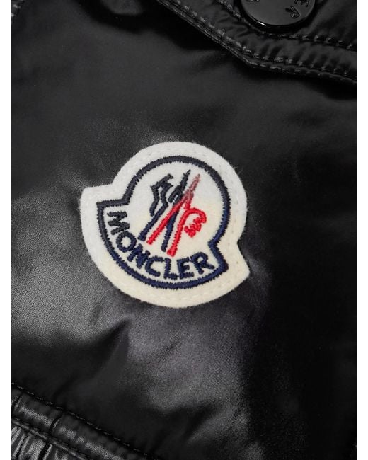 Moncler Black Maire Hooded Quilted Glossed-Shell Down Jacket