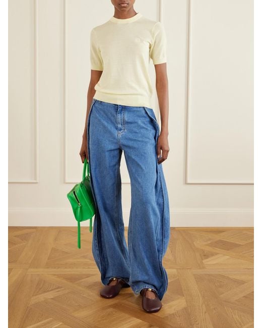 Loewe Natural Anagram-Embroidered Wool-Blend Sweater