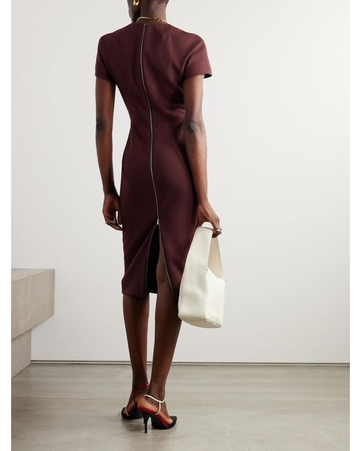 Victoria Beckham Purple Crepe Dress