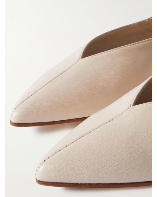 Aeyde Natural Moa Leather Point-Toe Flats