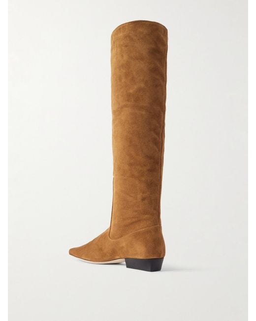 Staud Brown Wally Suede Knee Boots