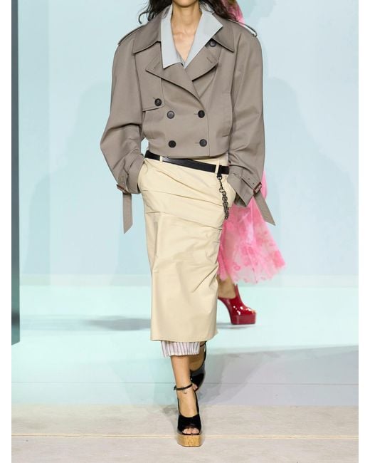 The Attico Natural Double-Breasted Trench Coat