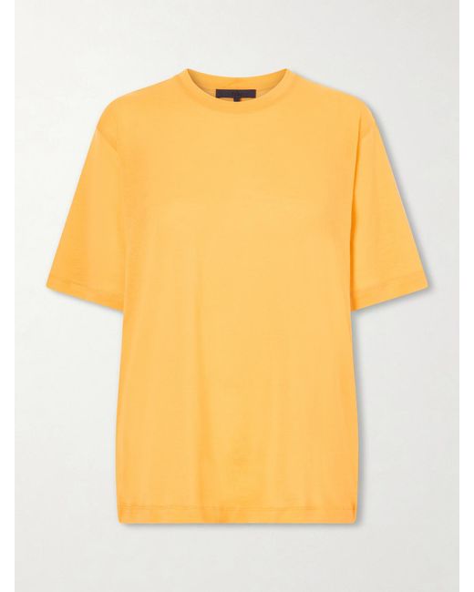 Tibi Yellow Cotton-Knit T-Shirt