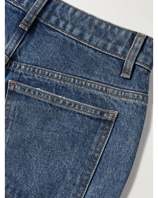 Khaite Blue Danielle High-Rise Slim-Leg Jeans