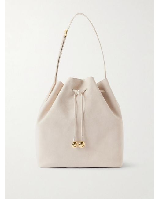 Liffner Natural Charm Suede Drawstring Shoulder Bag