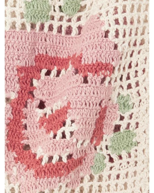 Alix Of Bohemia Pink Salem Shorts Aus Gehäkelter Baumwolle