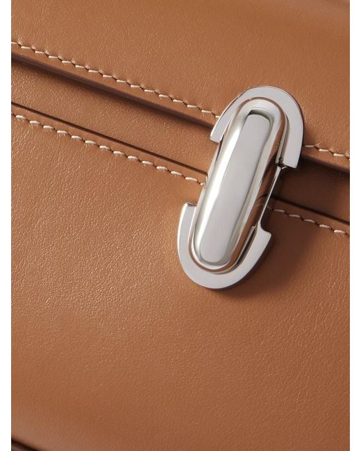 SAVETTE Brown Symmetry Pochette Leather Tote