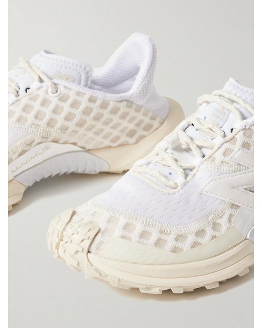 New Balance White Minimus Rubber-Trimmed Mesh Sneakers