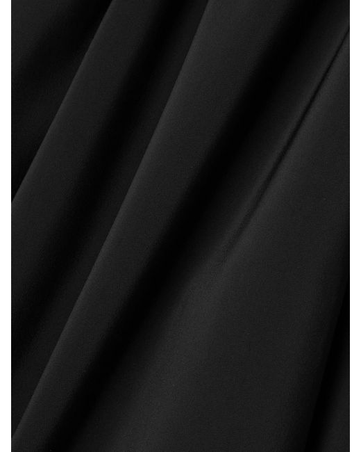 Jacquemus Black Sablier Draped Crepe-Jersey Midi Skirt
