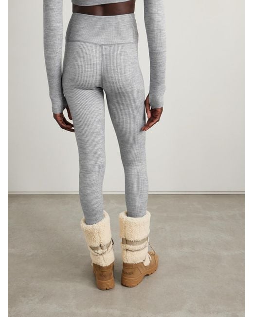 CORDOVA Gray Stowe Gerippte Leggings Aus Einer Wollmischung
