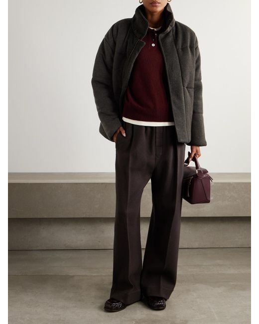 LeKasha Black Dillon Padded Organic Cashmere Jacket
