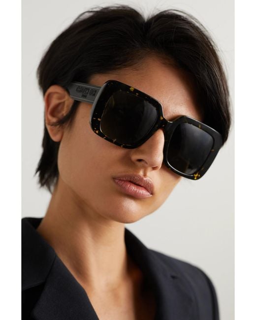 Dior Black Wildior S3U Square-Frame Tortoiseshell Acetate Sunglasses